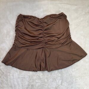 Brown Spandex Drop Waist Tennis Mini Skirt Size